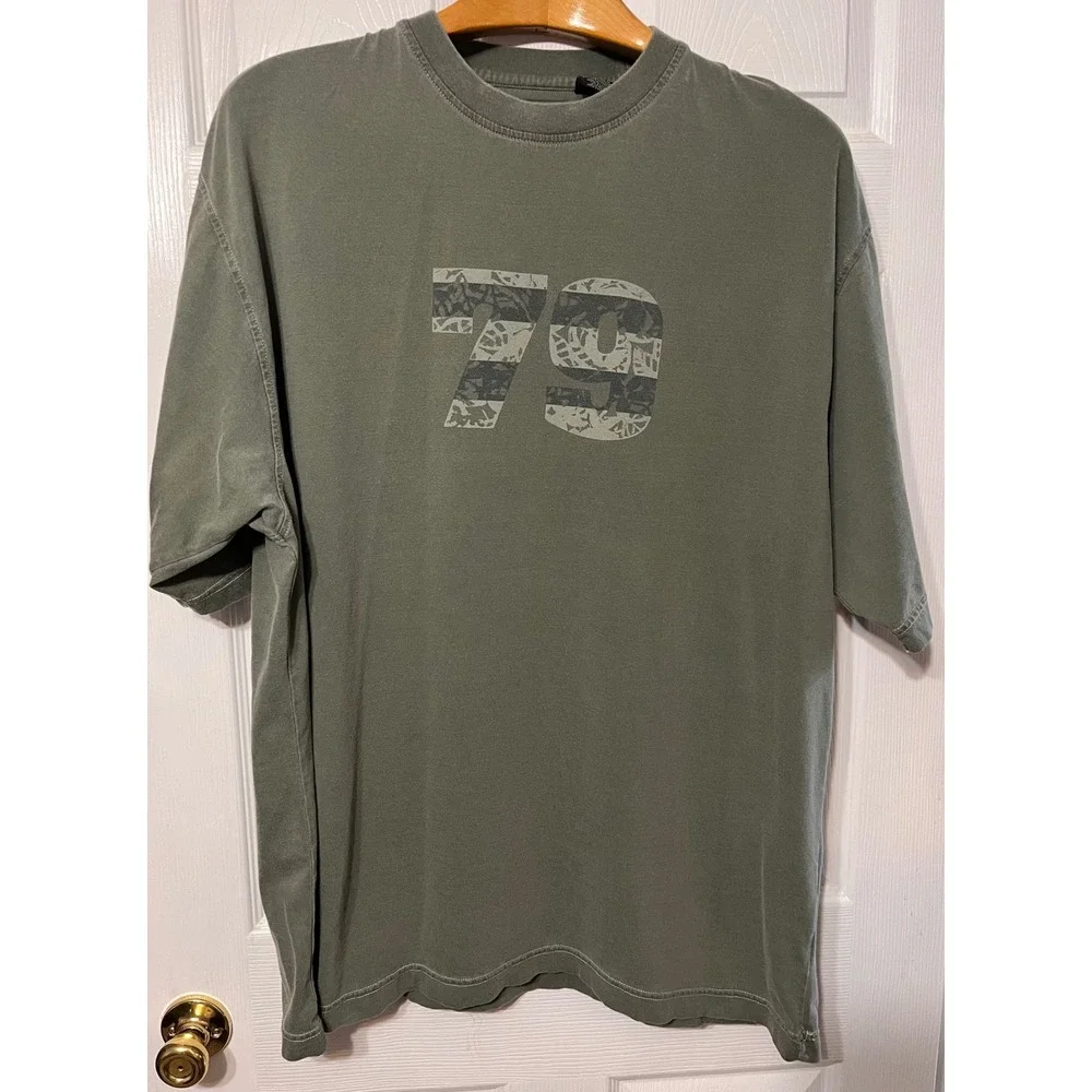 Faded Glory Mens 2XLT Windsor‎ Green Graphic 79 T-Shirt Short Sleeve Cotton Tee